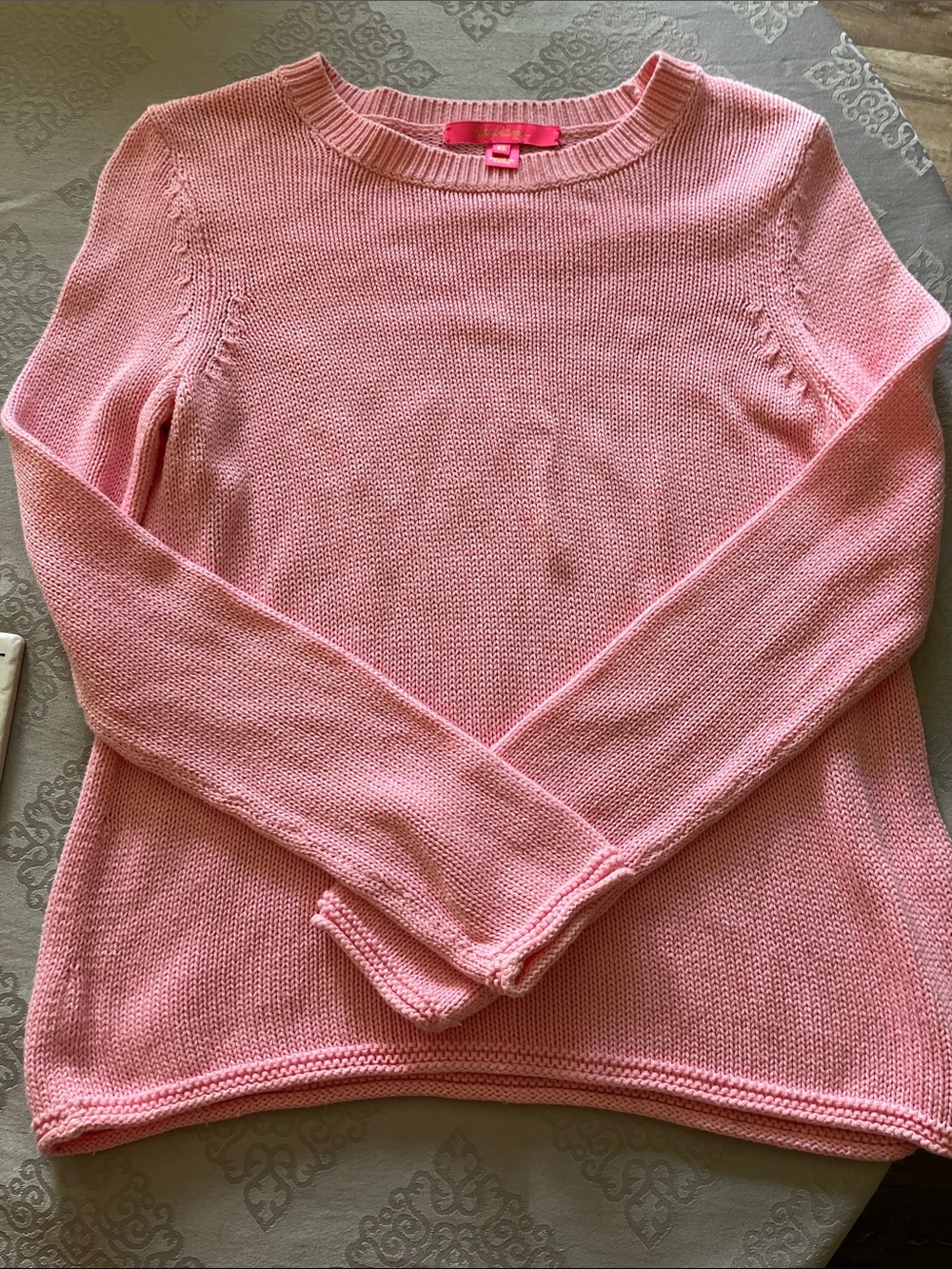 Lilly Pulitzer Pastel Pink Crewneck Knit Sweater